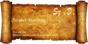 Szabó Dorina névjegykártya