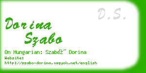 dorina szabo business card